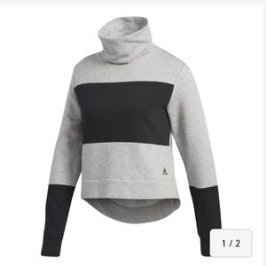 Adidas grey cropped sweatshirt